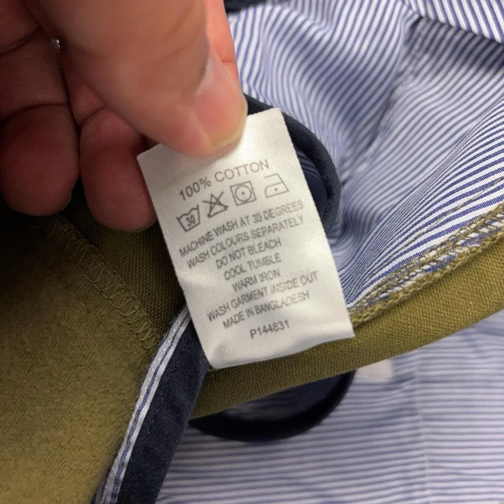Samuel Windsor Pants Mens 38x31 Green Flannel Chino Cotton Straight Casual